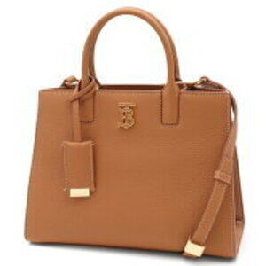 Burberry Frances Tote Shoulder Bag Russet Brown